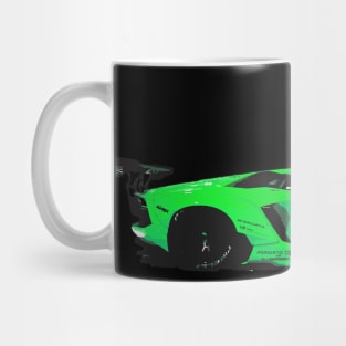 Lamborghini Aventador LB Green Mug